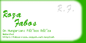 roza fabos business card